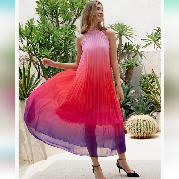 Paintcolors ombre maxi dress - pinks, purple - Picture 13 of 15